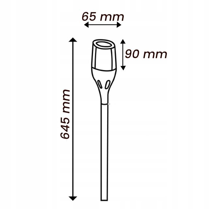 Saules iebūvējamā lampa LED melna, 60 cm 4 gab. cena un informācija | Āra apgaismojums | 220.lv