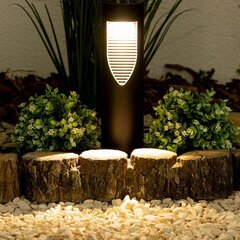 Saules iebūvējamais lampa LED melns, 31 cm 4 gab. цена и информация | Уличное освещение | 220.lv