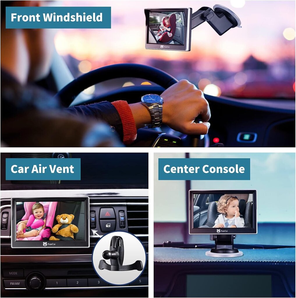 Automašīnas kamera ar skatu uz aizmugurējo sēdekli cena un informācija | Auto video reģistratori | 220.lv