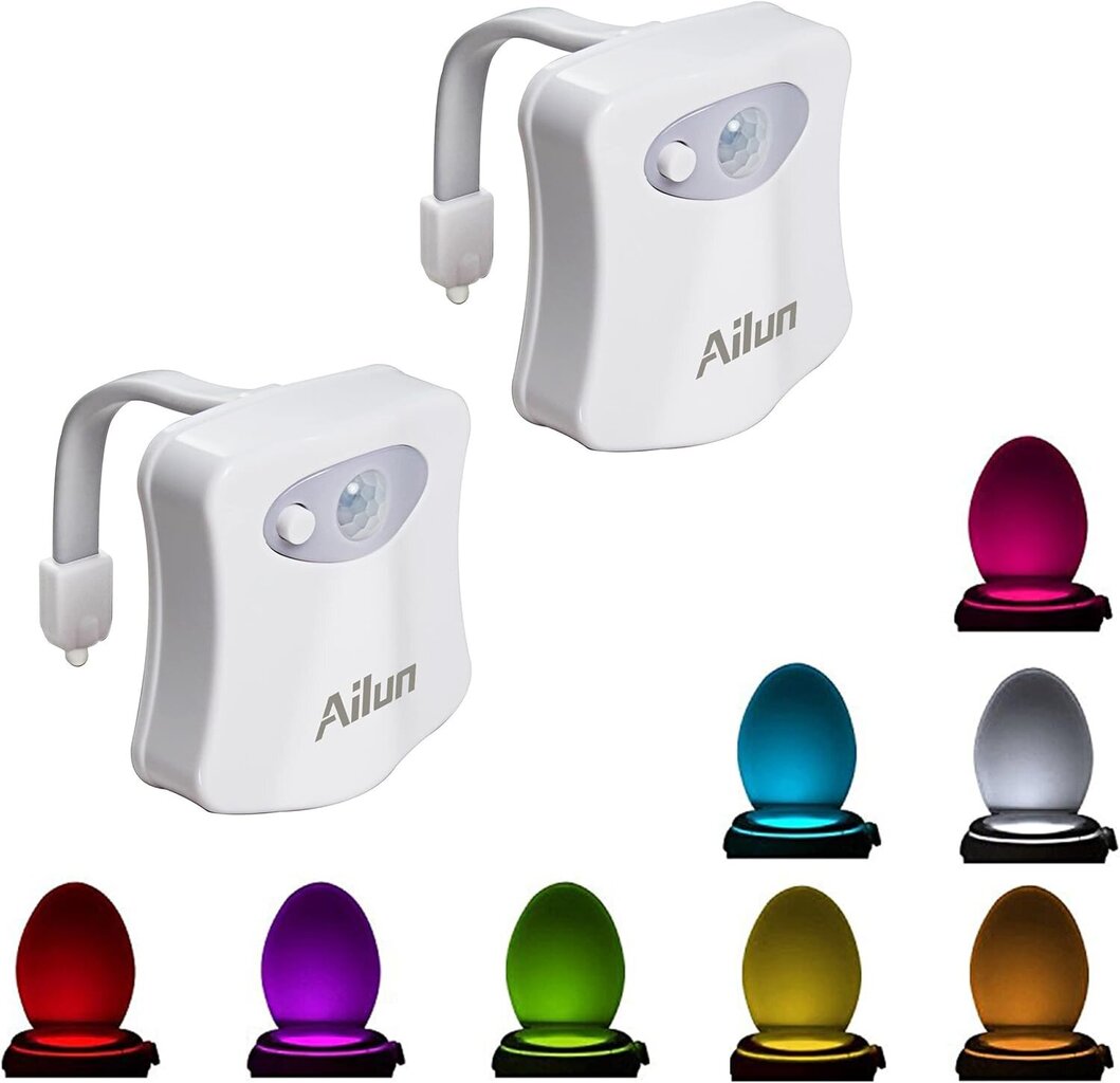 LED tualetes apgaismojums ar kustību sensoru Ailun, 2 gab. cena un informācija | Iebūvējamās lampas, LED paneļi | 220.lv