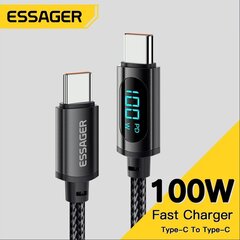 Кабель Essager USB C — USB Type C, поддержка быстрой зарядки 100 Вт цена и информация | Кабели для телефонов | 220.lv