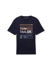 Мужская футболка Tom Tailor, тёмно-синий цена и информация | Мужские футболки | 220.lv