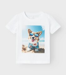 Детская футболка Name It, белый цена и информация | Рубашки для девочек | 220.lv