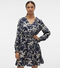 Vero Moda женское платье 10303758*01, тёмно-синий /бежевый 5715513203804 цена и информация | Платья | 220.lv