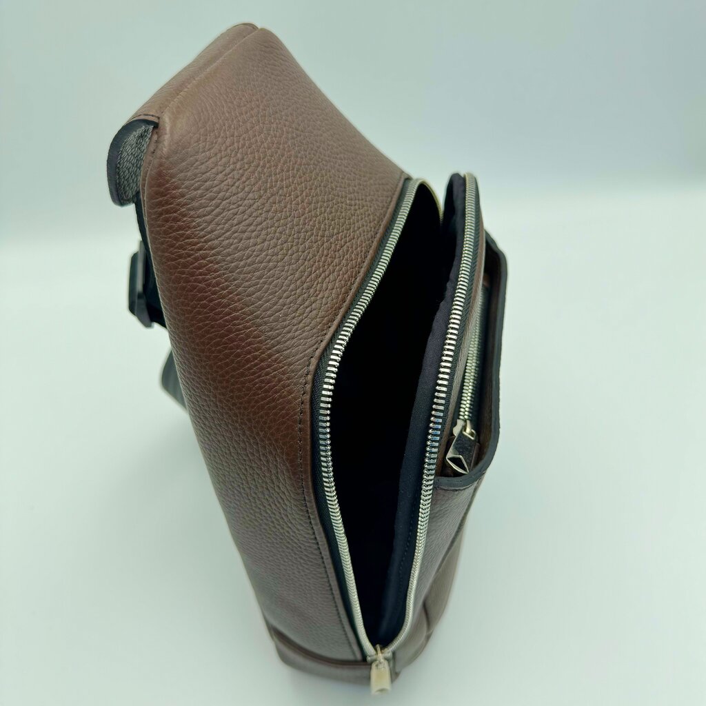 Vīriešu ādas crossbody soma Kristicija Leather Goods, brūna cena un informācija | Vīriešu somas | 220.lv