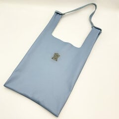 Женская сумка-мешок/ ручной работы Kristicija Leather Goods, светло-голубая цена и информация | Сумки для покупок | 220.lv