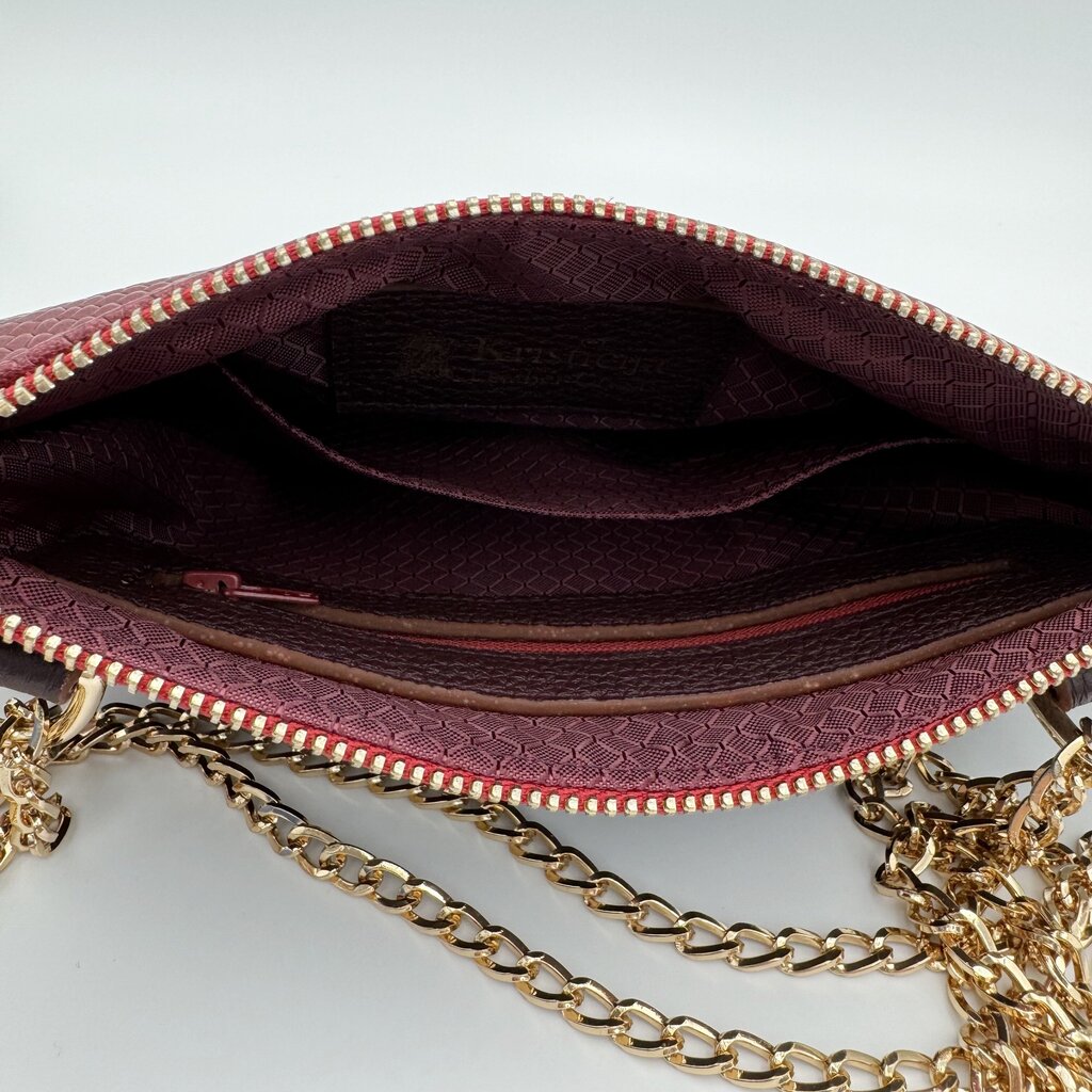 Sieviešu crossbody soma Kristicija Leather Goods, bordo cena un informācija | Sieviešu somas | 220.lv