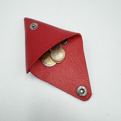 Ādas monētu maciņš Kristicija Leather Goods, sarkans cena un informācija | Sieviešu maki, karšu maki | 220.lv
