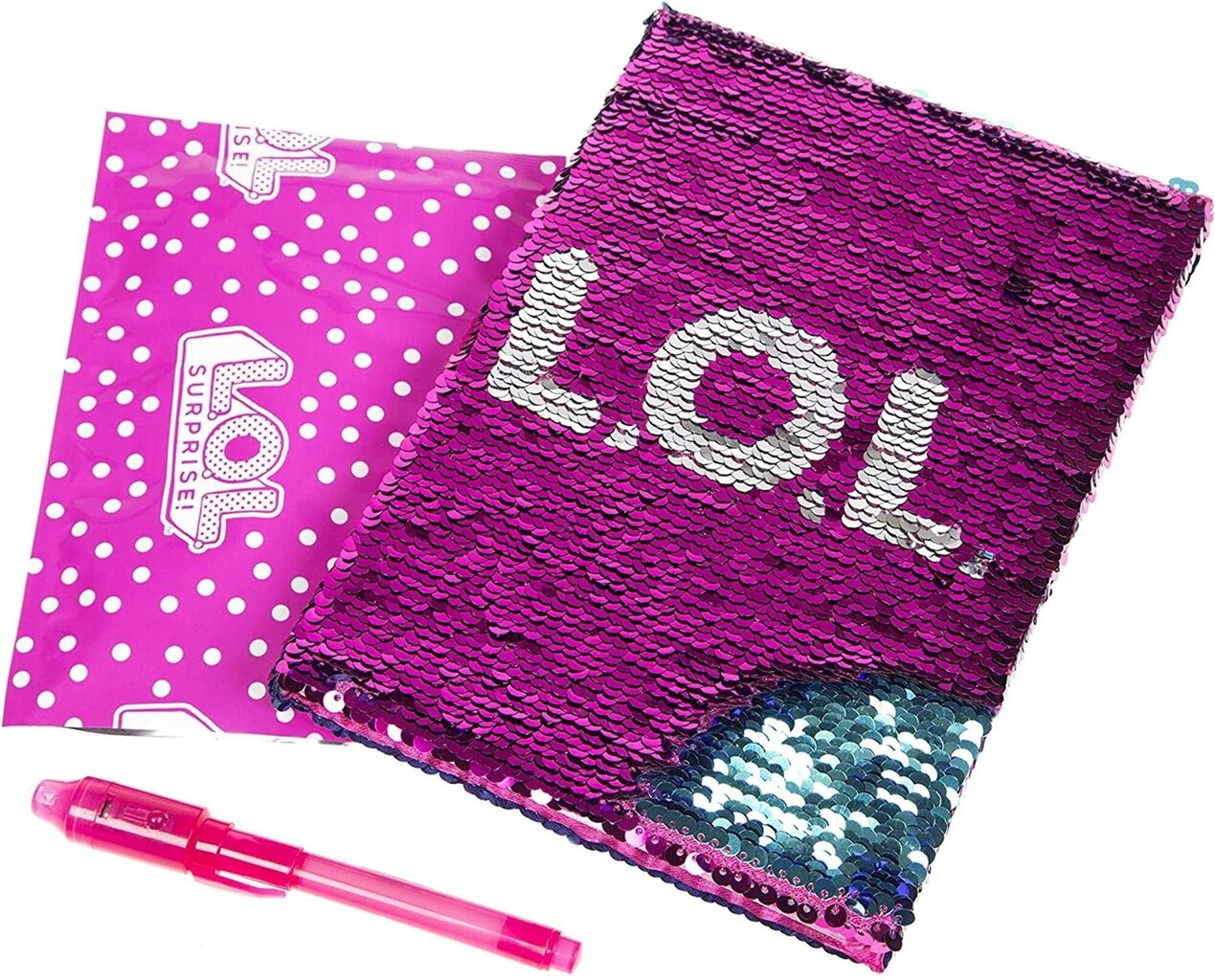 Glitter dienasgrāmata ar UV pildspalvu L.O.L. Surprise cena un informācija | Rotaļlietas meitenēm | 220.lv