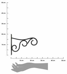 Metāla turētājs puķu podam Esschert Design, 25 cm, melns cena un informācija | Ziedu statīvi, puķu podu turētāji | 220.lv