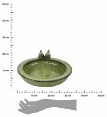 Keramikas putnu barotava Esschert Design, 32,5x32,5x11,6 cm, zaļa cena un informācija | Dārza dekori | 220.lv