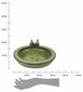 Keramikas putnu barotava Esschert Design, 32,5x32,5x11,6 cm, zaļa cena un informācija | Dārza dekori | 220.lv