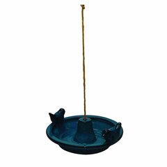 Piekarināma keramikas putnu dzirdinātava Esschert Design, zila cena un informācija | Dārza dekori | 220.lv