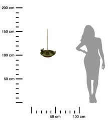 Piekarināma keramikas putnu dzirdinātava Esschert Design, zaļa cena un informācija | Dārza dekori | 220.lv