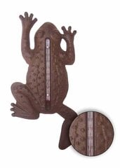 Dekoratīvais čuguna āra termometrs Frog, 1,6×12×23,5 cm цена и информация | Декоры для сада | 220.lv
