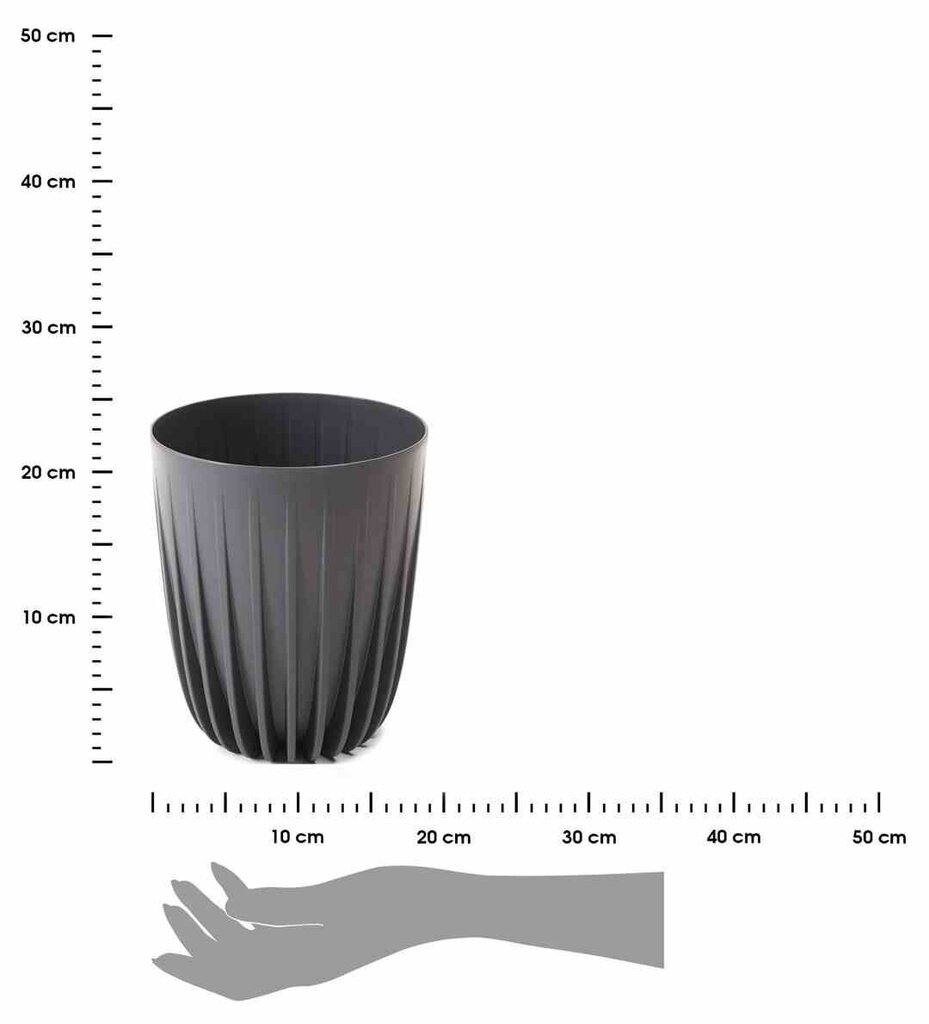 Puķu pods Stripped Eco, 19x23 cm cena un informācija | Puķu podi | 220.lv