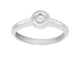 Brilio Silver Серебряное помолвочное кольцо с цирконом SR042W цена и информация | Кольца | 220.lv
