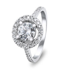 Brilio Silver Роскошное серебряное кольцо с прозрачными цирконами RI032W цена и информация | Кольца | 220.lv