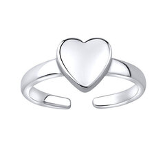 Silvego Серебряное кольцо на ногу с сердцем JJJTR1597 цена и информация | Кольца | 220.lv