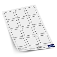 Липкие белые наклейки, 12 шт. цена и информация | Аппликации, декорации, наклейки | 220.lv