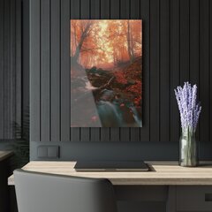 Картина из закаленного стекла Осенний лес цена и информация | Картины | 220.lv