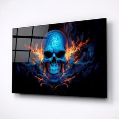 Картина из закаленного стекла Горящий череп цена и информация | Картины | 220.lv