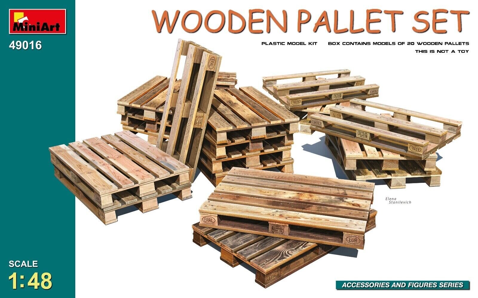 Līmējošais modelis MiniArt 49016 Wooden Pallet Set 1/48 цена и информация | Līmējamie modeļi | 220.lv