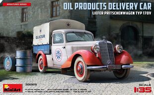 Līmējošais modelis MiniArt 38069 Liefer Pritschenwagen Typ 170V Oil Products Delivery Car 1/35 цена и информация | Склеиваемые модели | 220.lv