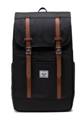 Mugursoma Herschel Retreat Black, 23l, melna cena un informācija | Sporta somas un mugursomas | 220.lv