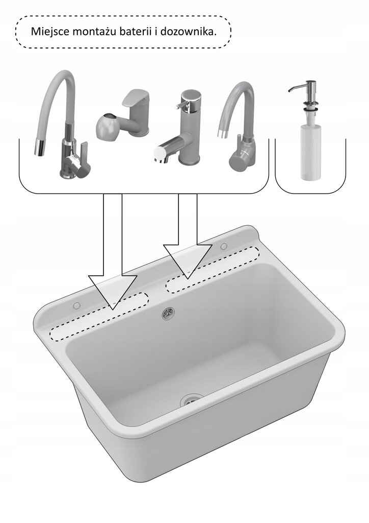 Mājas izlietne un virtuves jaucējkrāns, pelēks cena un informācija | Virtuves izlietnes | 220.lv