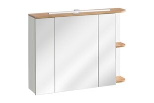 Шкаф для ванной комнаты с зеркалом Comad Platinum 840 FSC, белый цена и информация | Шкафчики для ванной | 220.lv