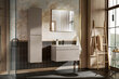 Vannas istabas skapis Comad Iconic Cashmere 82-100-D-1S, bēšs цена и информация | Vannas istabas skapīši | 220.lv