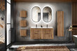 Vannas istabas skapis Comad Xilo Black Wotan 80-01-D-1D, brūns/melns cena un informācija | Vannas istabas skapīši | 220.lv