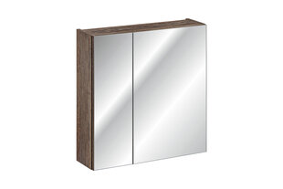 Vannas istabas skapītis ar spoguli Comad Santa Fe Oak 84-60-A-2D, brūns cena un informācija | Vannas istabas skapīši | 220.lv