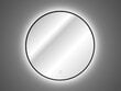 Vannas istabas spogulis ar LED apgaismojumu Comad Luna 60, melns cena un informācija | Vannas istabas spoguļi | 220.lv