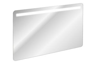 Зеркало для ванной комнаты со светодиодной подсветкой Comad Lustro Bianca 120, серебро цена и информация | Зеркала в ванную | 220.lv