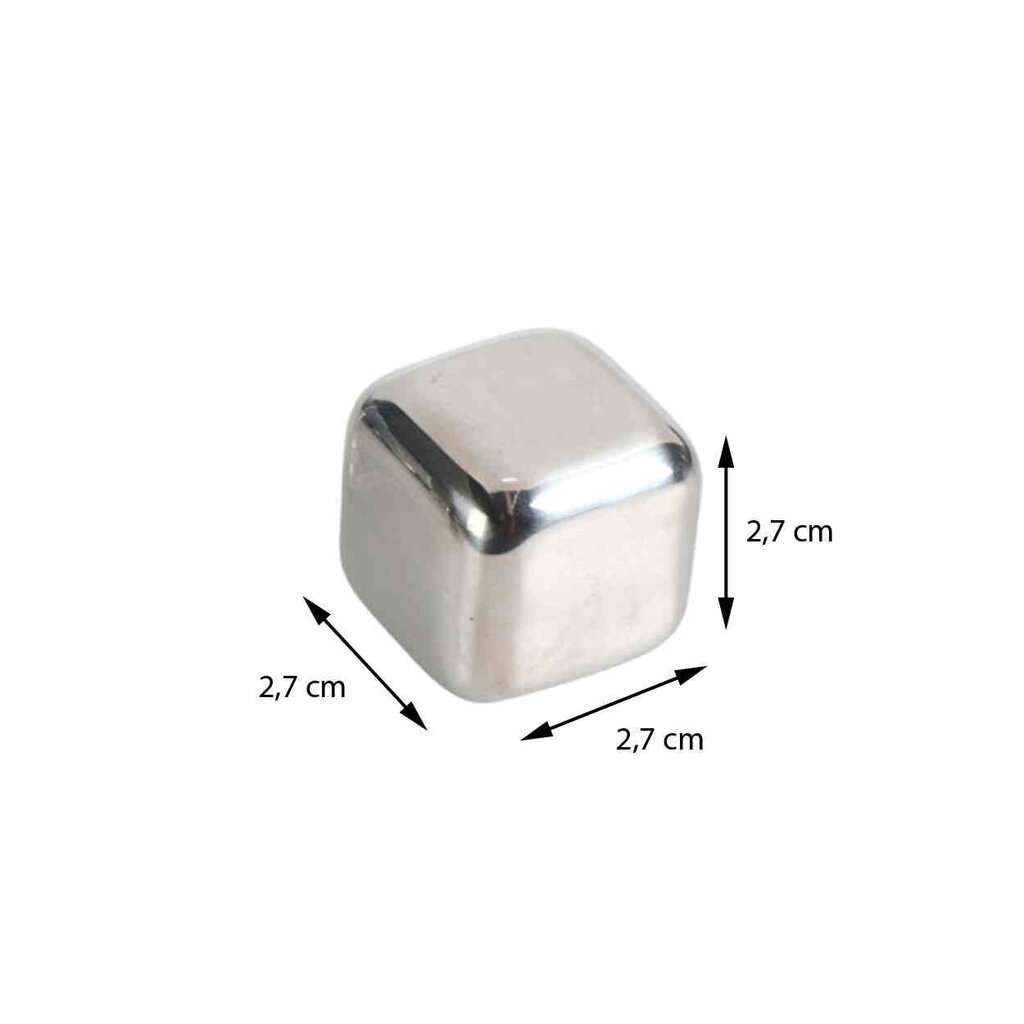 Metāla dzērienu dzesēšanas kubi x 4 cena un informācija | Virtuves piederumi | 220.lv