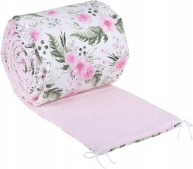 Защита детской кроватки Babymam, 180x30 cm, White/Pink цена и информация | Товары для безопасности детей дома | 220.lv