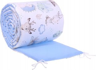 Защита детской кроватки Babymam, 180x30 cm, White/Blue цена и информация | Товары для безопасности детей дома | 220.lv