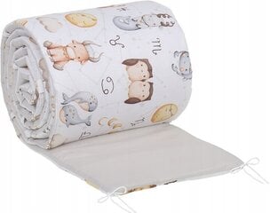 Защита детской кроватки Babymam, 180x30 cm, White/Gray цена и информация | Товары для безопасности детей дома | 220.lv