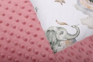 Мягкая защита кроватки Babymam, 180x30 cm, Pink/White цена и информация | Товары для безопасности детей дома | 220.lv