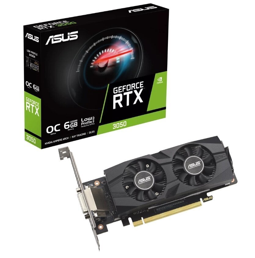 Asus GeForce RTX 3050 LP BRK OC Edition (90YV0KQ0-M0NA00) cena un informācija | Videokartes (GPU) | 220.lv