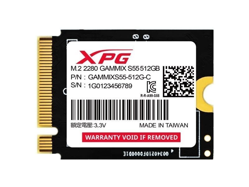 Adata XPG Gammix S55 (SGAMMIXS55-512G-C) cena un informācija | Iekšējie cietie diski (HDD, SSD, Hybrid) | 220.lv