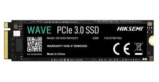 Hiksemi Wave (HS-SSD-WAVE(P)(STD)/512G/PCIE3/WW) цена и информация | Внутренние жёсткие диски (HDD, SSD, Hybrid) | 220.lv