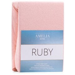 Простынь на резинке AmeliaHome Terry Ruby 80/90x200 см цена и информация | Простыни | 220.lv