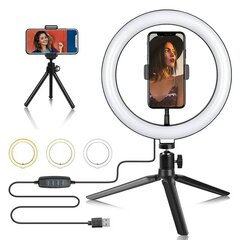 LED selfija gredzena gaisma цена и информация | Осветительное оборудование для фотосъемок | 220.lv