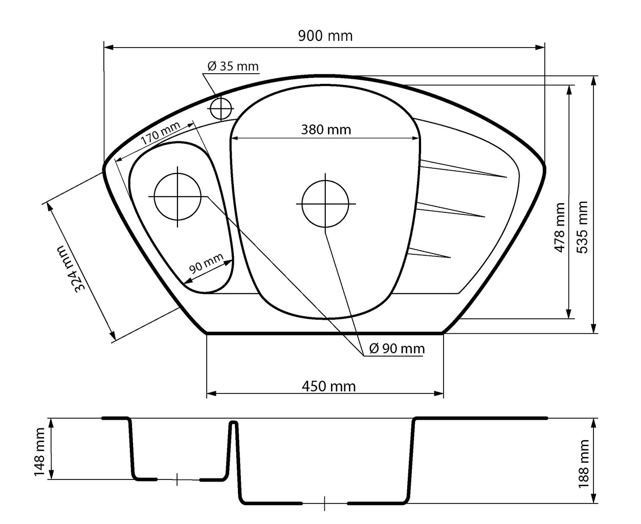 Granīta izlietne un virtuves maisītājs sifons Compact, bēšs цена и информация | Virtuves izlietnes | 220.lv