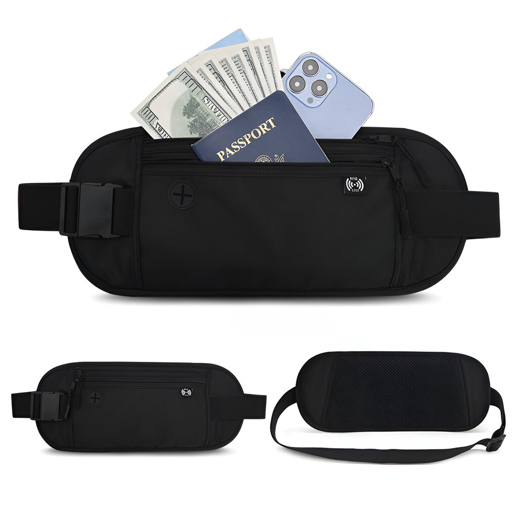 Ūdensizturīga jostas soma ar RFID drošības mehānismu Livman цена и информация | Vīriešu somas | 220.lv