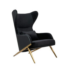 Atzveltnes krēsls Intromit Hampton, melns цена и информация | Кресла в гостиную | 220.lv