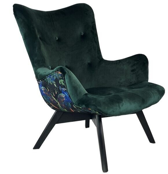 Atzveltnes krēsls Intromit, zaļš cena un informācija | Atpūtas krēsli | 220.lv